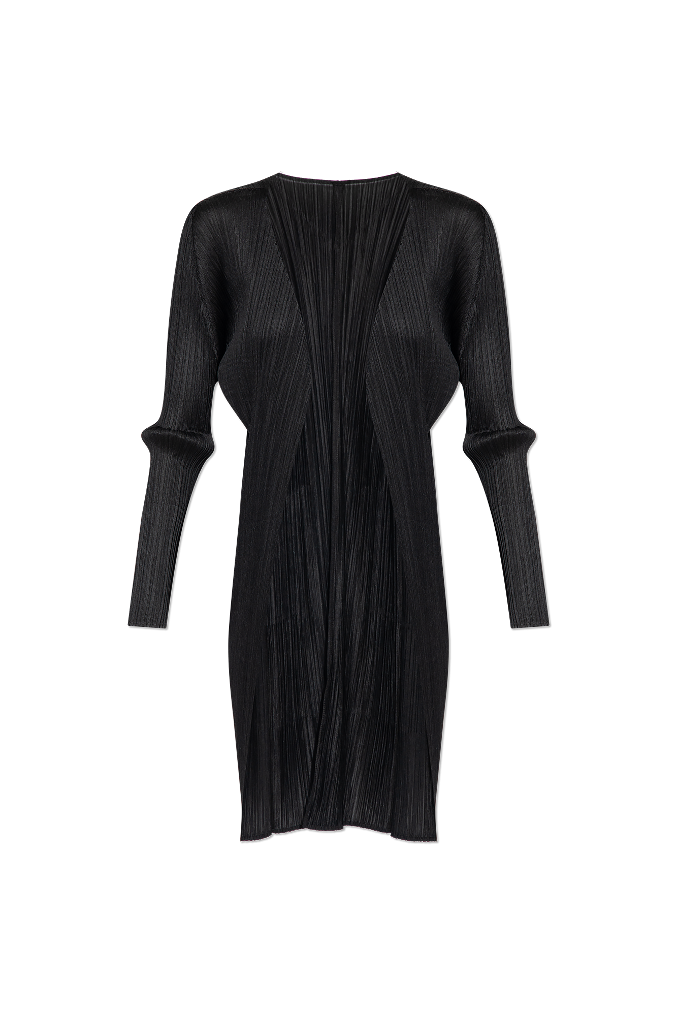 Black Pleated cardigan Issey Miyake Pleats Please